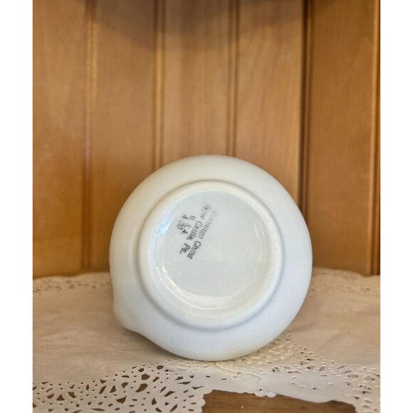 Vintage Shenango Pottery Miniature Creamer Pitcher Jug Red White - Picture 6 of 8